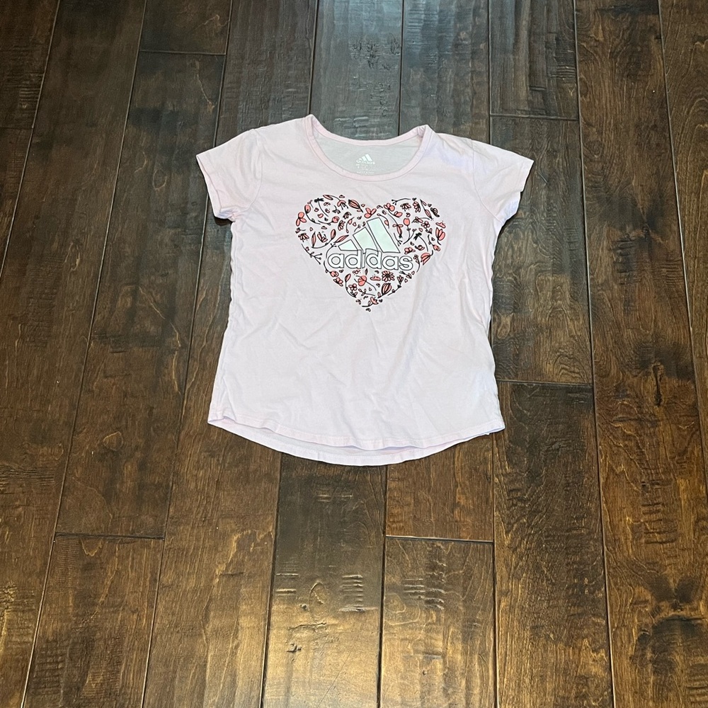 Adidas Kids Pink Graphic T-Shirt